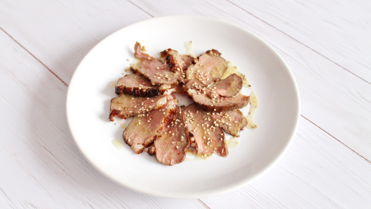 Kacsamell carpaccio szezámolajos mustárszósszal recept