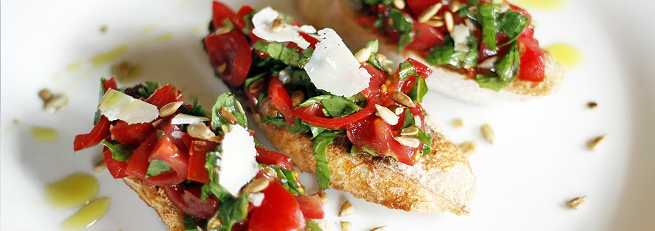 Kendermagolajos bruschetta recept