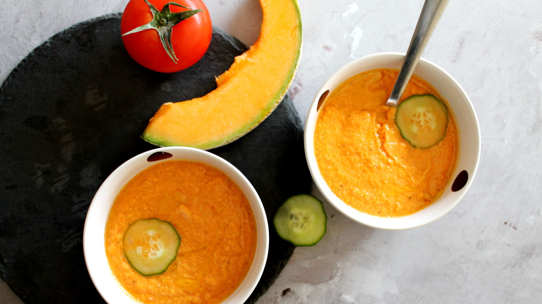 Cantaloupe gazpacho recipe Pödör premium oils and vinegars