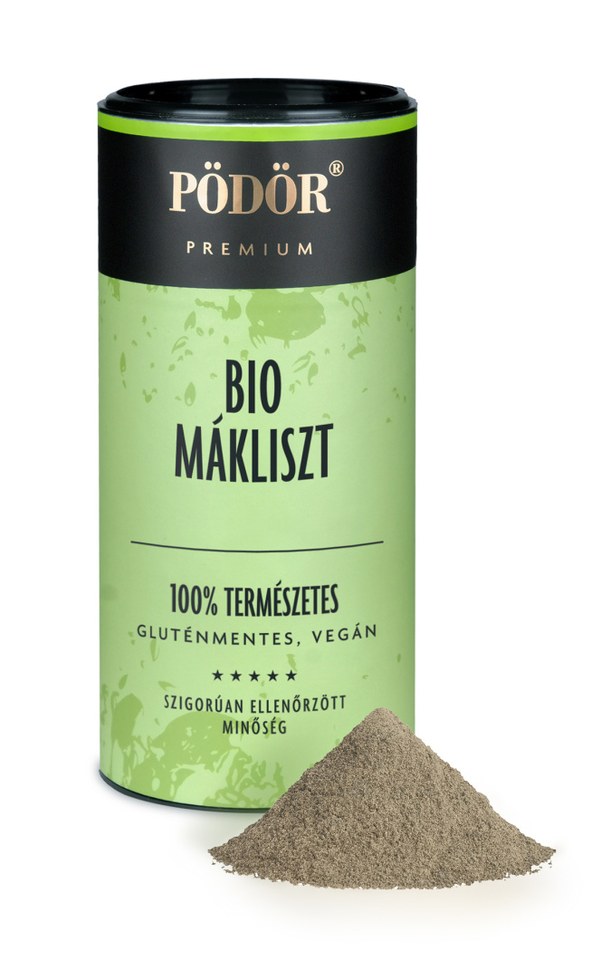 Bio mákliszt, részlegesen olajtalanított