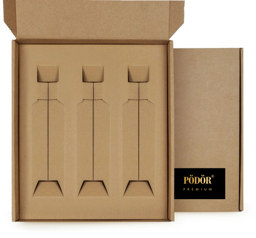 Ajándékdoboz natúr papír - 100 ml / 3 üveges (üres) Ajándékdoboz natúr papír - 100 ml / 3 üveges (üres)