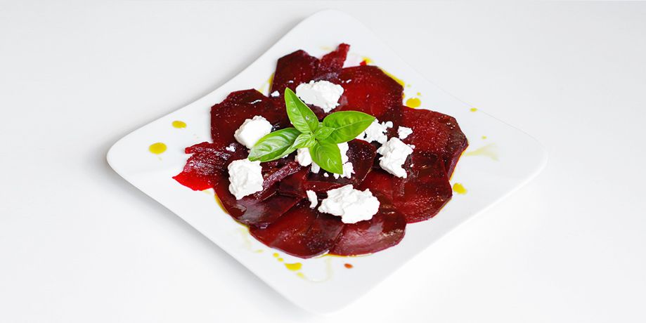 Cékla carpaccio kecskesajttal recept