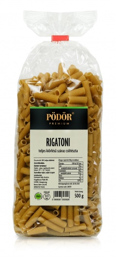 Teljes kiörlésű durum rigatoni