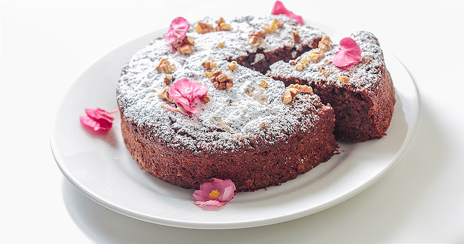 Vegán diós cukkini torta recept