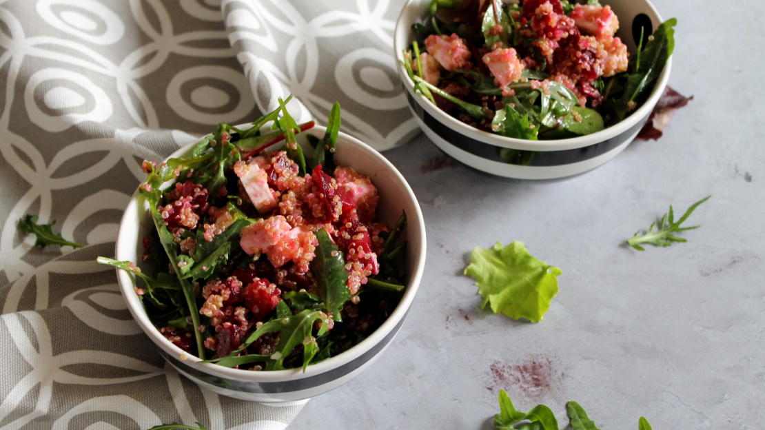 Céklás quinoa saláta recept