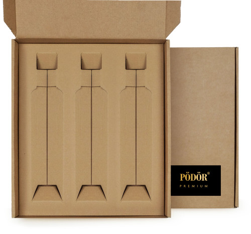 Ajándékdoboz natúr papír - 250 ml / 3 üveges (üres) Ajándékdoboz natúr papír - 250 ml / 3 üveges (üres)
